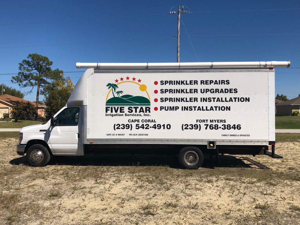 Five Star Irrigation Services Inc Cape Coral Fl truck